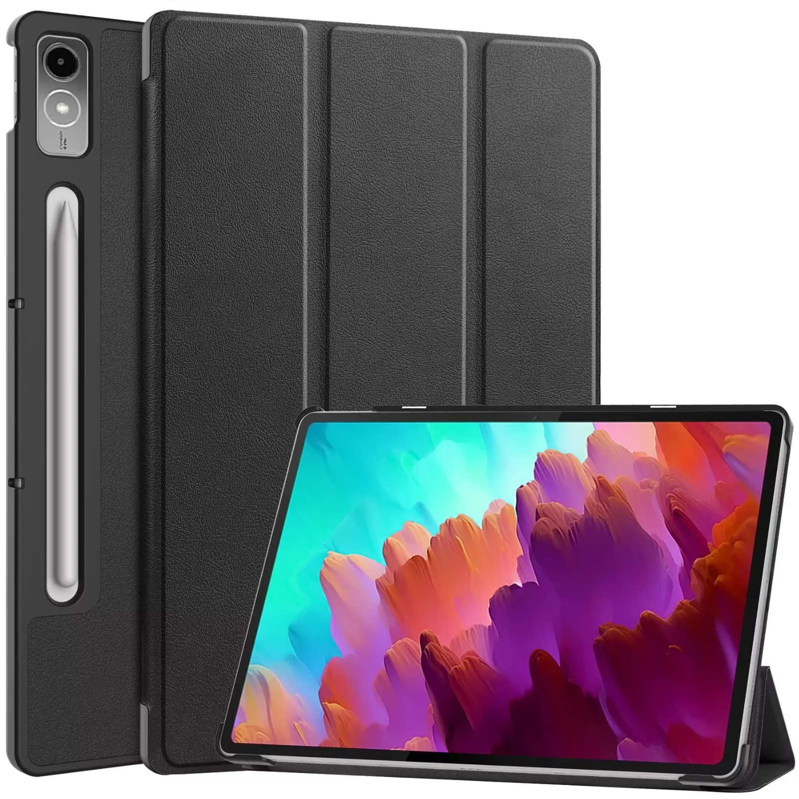 Lenovo Tablet P12 Accessories - Capa Protetora Dura Magnética de Couro
