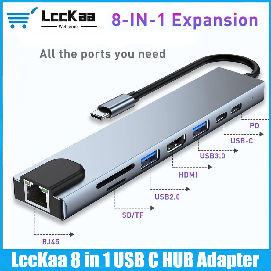 Hub USB C 8/7 em 1 Adaptador D - Hdmi Adapter Tablet avaliação e preço