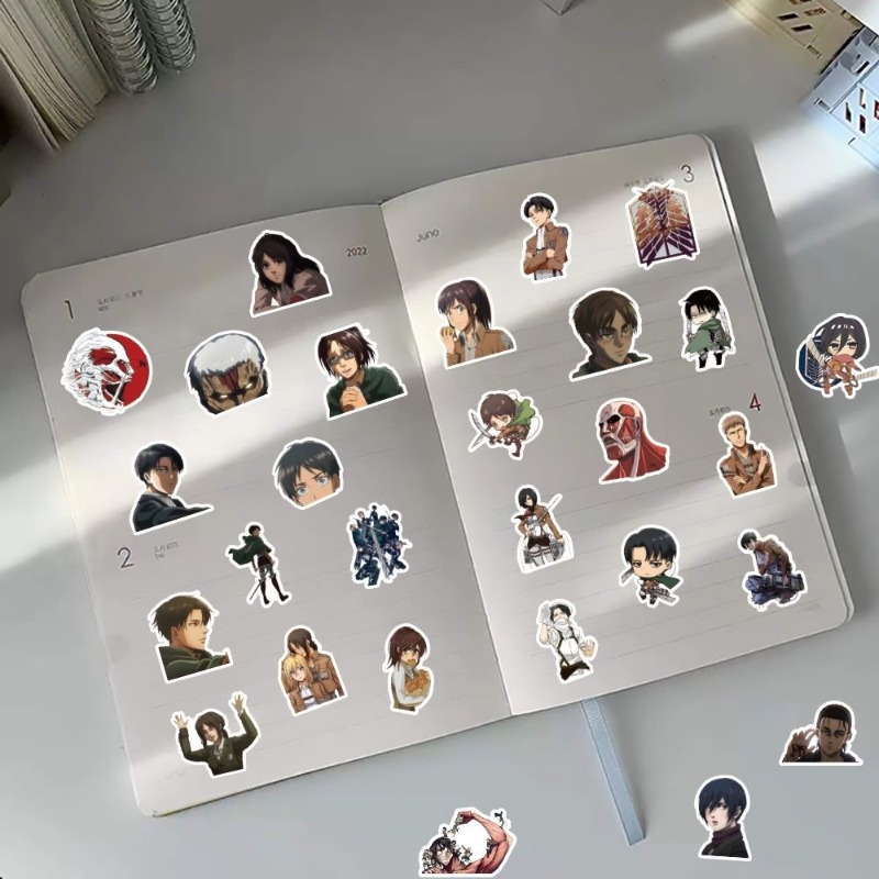 60 Adesivos de Anime Attack on - Tablet Accessories Aesthetic avaliação e preço