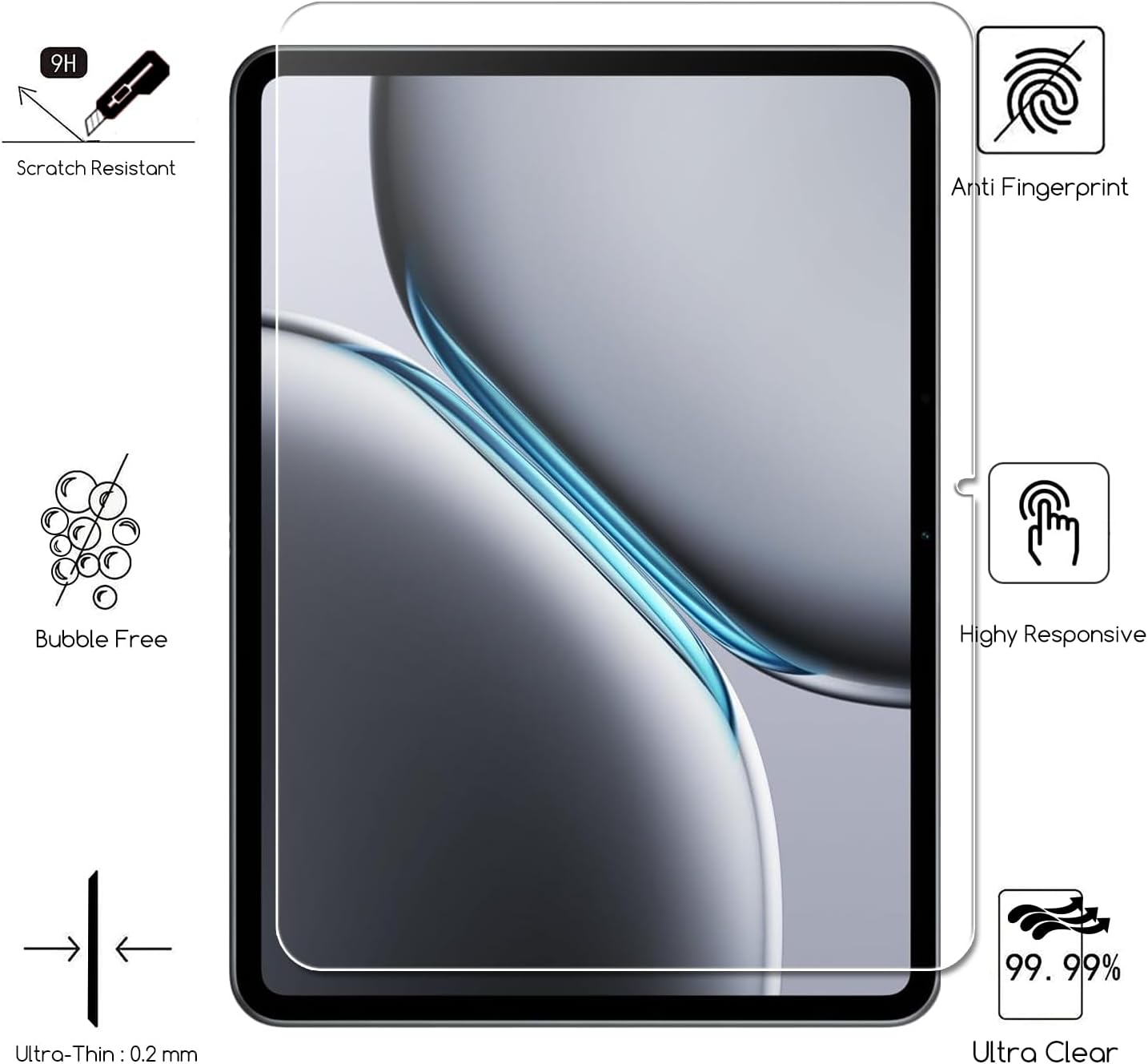 1 PCS Protetor de Tela de Vidr - Oneplus Tablet Accessories avaliação e preço